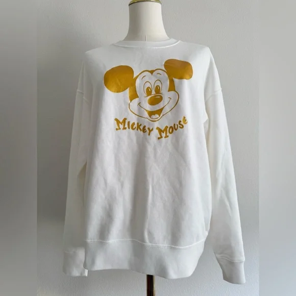Uniqlo x Mickey Mouse Mickey Shines Long-Sleeve Sweatshirt Crewneck Sz M - Picture 4 of 7